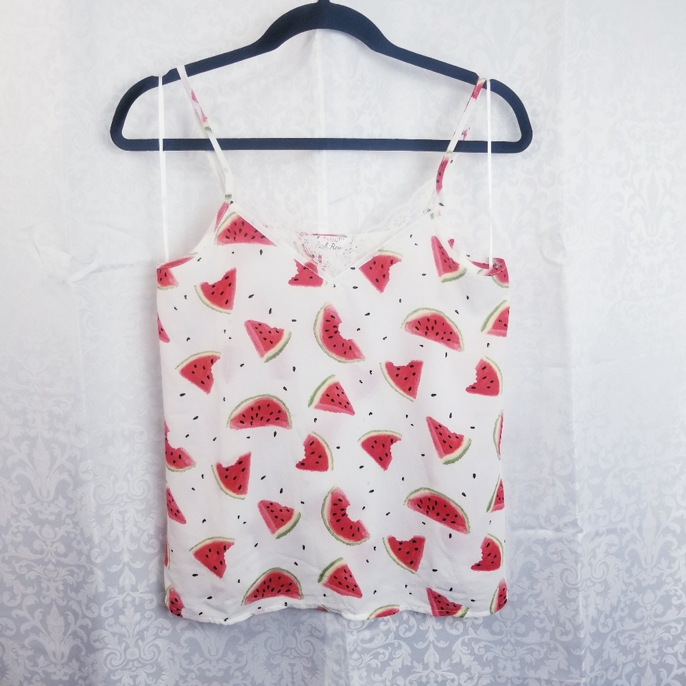 Pink Rose watermelon spaghetti strap tank
